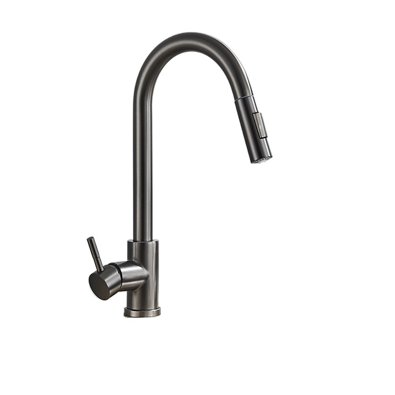 Yjyjy Kitchen Taps Brushed Kitchen Faucet Pull Out Kitchen Sink Faucet Single Handle Faucet 360° Rotatble Kitchen Tap Hot Cold Mixer Crane