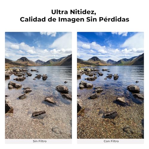 K&F CONCEPT Nano-Xcel Filtros Kit, 62mm Filtro de Protección UV + Polarizador CPL con Tapa para Objetivo 3PCS Paños Limpieza - imagen 3