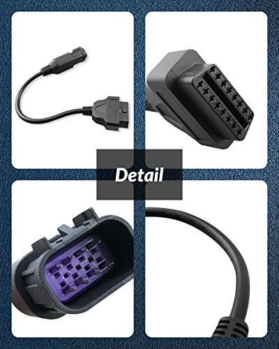 Motorcycle Diagnostic Connector 16 Pin Female To 8 Pin Fit For Polaris Can Eobd Obd2 Obdii Atv Motorcycle Slingshot Replace Cable #TOP5