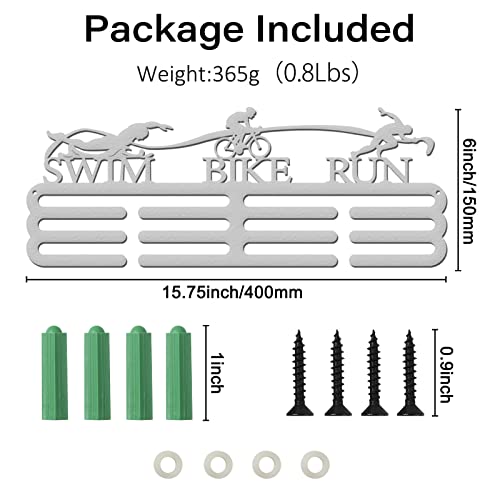 SUPERDANT Espositore per Medaglie Triathlon Silver...