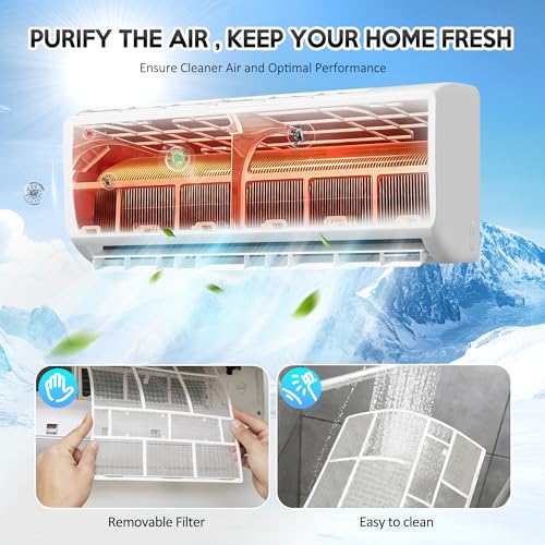 Image of 18000 BTU Mini Split Air Conditioner & Heat Pump - 230V Wall Mount Ductless Inverter AC /Heating System - 19 SEER2, Ultra Quiet, Cools & Heats 1250 Sq Ft