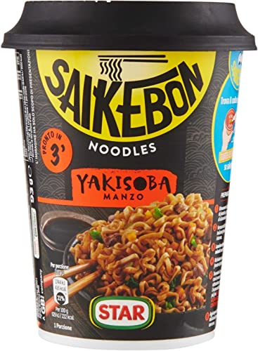 Star Saikebon Noodles Yakisoba Manzo Plato japonés Compuesto de pasta, carne y verduras 93g