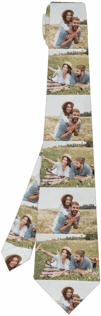 Custom Face Tie Personalized Photo Necktie Funny Ties for Men Customized Picture Mens Novelty Tie for Dad Husband