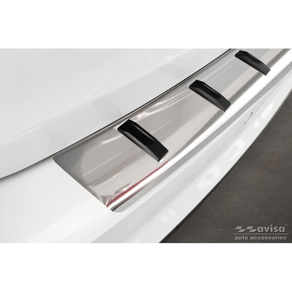Zwart RVS Achterbumperprotector compatibel met Audi Q4 E-Tron 2021