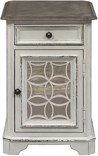 Liberty Furniture Industries Magnolia Manor Chair Side Table, W18 x D25 x H26, White