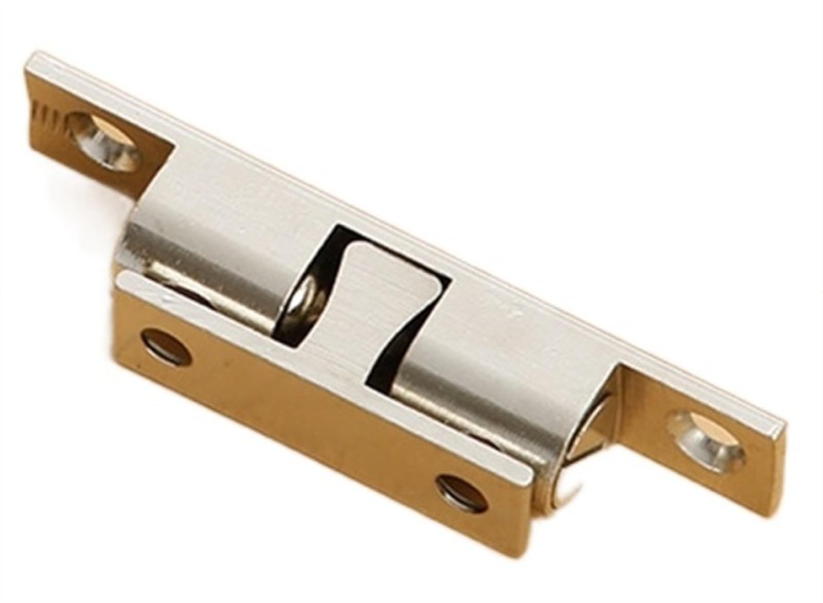 40–70 mm Doppel-Kugelschnäpper, Messing-Türriegel, Schranktür-Touch-Perle, Kleiderschrank-Türschalter, Schnallentyp, Schrank-Saugnapf (Color : Silver-70mm)