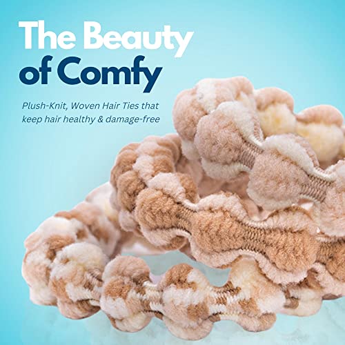 Bunzee Bands Black Hair Ties For Thick Hair - Elastic Hair Ties No Damage - Rubber Bands For Hair Tie - Bracelet Hair Ties For Women - Hair Scrunchies For Women - Adjustable Ponytail Holders #TOP1