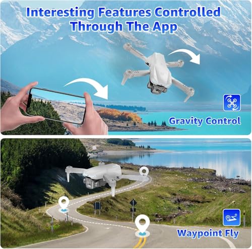 Image of Amitasha S33 GPS Drone 4K 1080p Dual HD Camera with Obstacle Avoidance Gesture Remote Control Flying Drone RC Mode Brushless Motor 2x1800mAh Rechargeable Battery