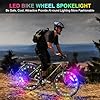 flintronic Bike Spoke Lights, 2Packs Tire Flash Lamp LED Neon Wheel Flashing Lights Cycle Lights, Waterproof 3 Blinking Modes, Bike Accessories for Adults and Kids (Colorful+Blue+Pink) #2