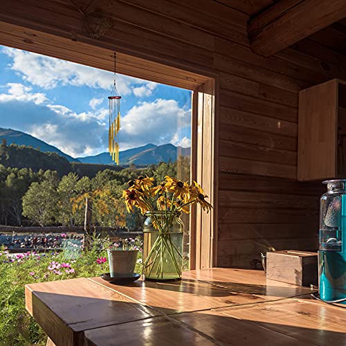 LXQ Wind Chimes Garden Wind Chime with 12 Aluminum Tubes Wind Chimes Outdoor with S Hook Stepped Wind Chimes for Garden, Balcony, LIving Room, Yard, Terrace - Image 6