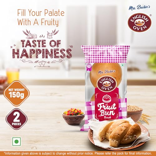 Image of English Oven Fruit Bun Bread, 150 g |2 Pieces