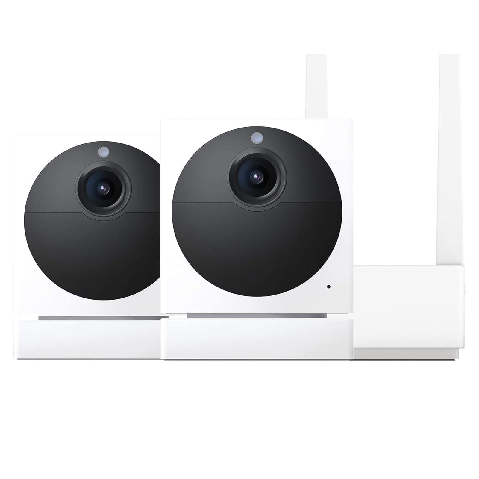 Cam Outdoor v2 (2 Camera with Base Staion), 1080p HD, IP65 Rated, Color Night Vision, Compatible with Alexa & Google