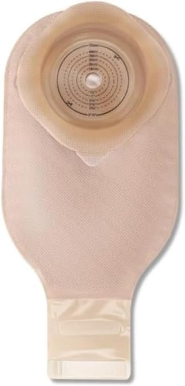 Hollister CeraPlus 8195111 Soft Convex 1-Piece 12” Drainable Pouch, Cut-to-Fit up to 2-1/8”, Beige with Viewing Option, 5 Pack - Lock ‘n Roll Microseal Closure