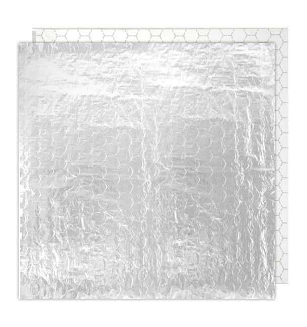 500 Hojas de Papel Antigrasa de Aluminio, 35x35cm, Color Plateado, Envueltas Antigrasa, Diseño Térmico, Bocadillos, Hamburguesas, Fritos, Food Trucks, Catering