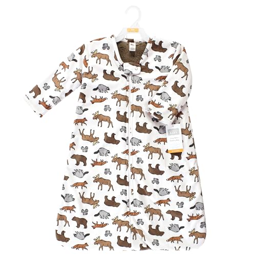 Image of Hudson Baby Unisex Baby Long Sleeve Plush Faux Fur Sleeping Bag, Wearable Blanket