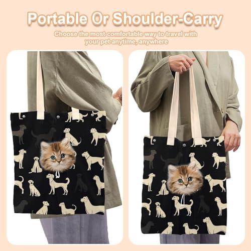 Sac à bandoulière pour chien et chat idéal pour sorties plein air - 7