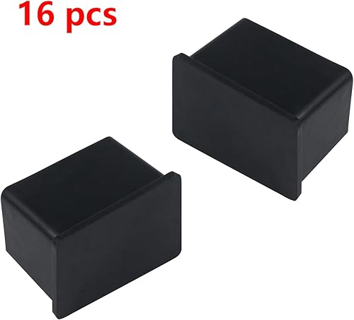 Miniatura 3 de Antrader - Almohadillas de fieltro de goma para muebles, forma rectangular, 12 unidades, color negro