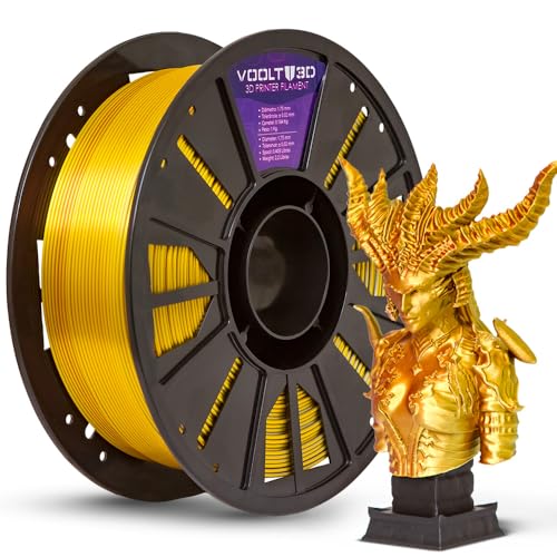 Filamento PLA TRI Color High Speed 1kg 1,75mm Três Cores com efeito tricolor Impressora 3D FDM Voolt3D (Tri Bronze, Ouro e Prata V-Silk)