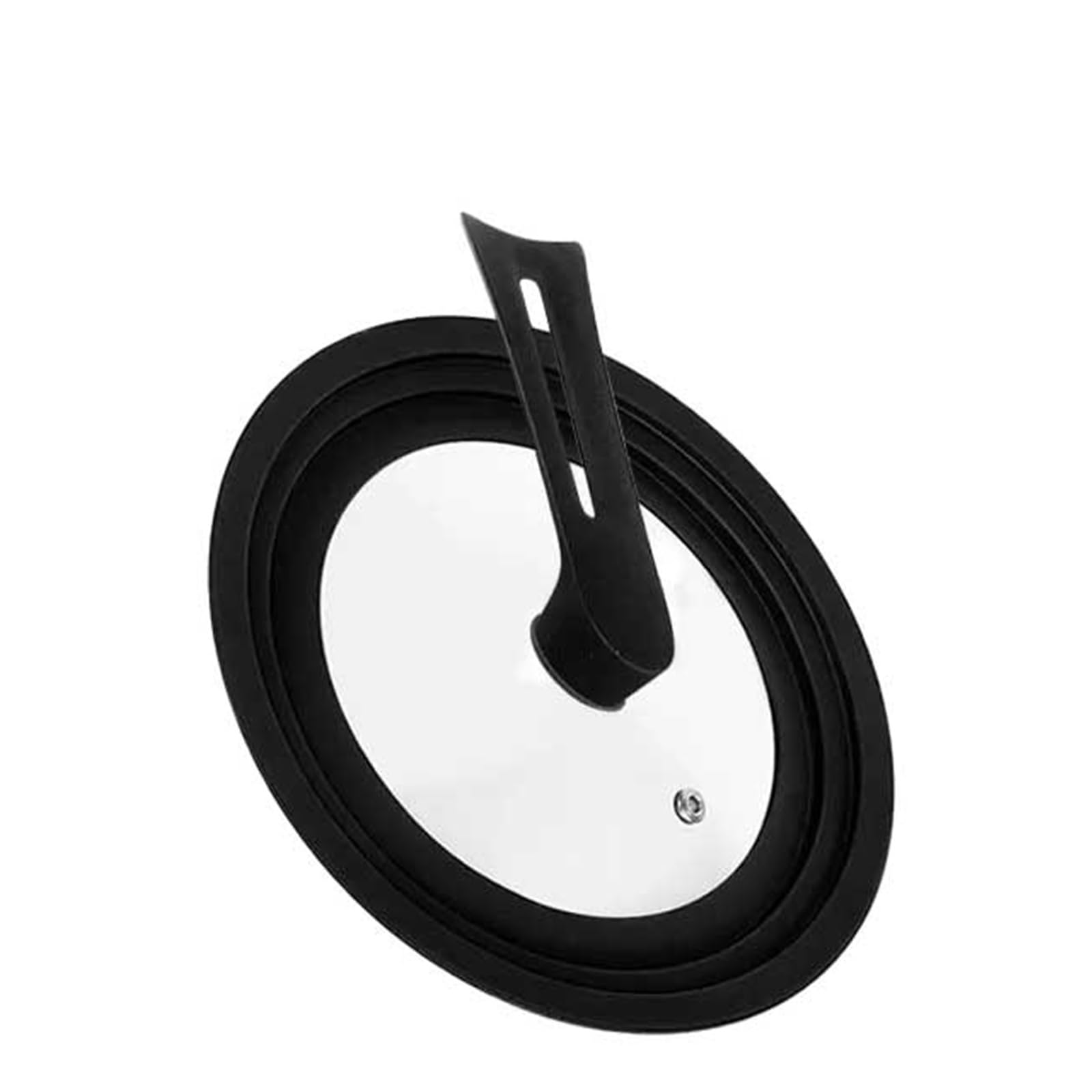 Zyslxhocz Stand Black24-26-28 Silicone Universal Pan Lid With Standing Handle Kitchen Pot Skillet Frying Pan Cover Cookware Tempered Glass Replacement Pan Lid(Stand Black24-26-28)