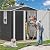 DWVO 6x4ft Metal Outdoor Storage Shed with Window, Lockable Tool Storage Sheds, Steel Garden Sheds with Sloped Roof for Backyard, Patio, Garage, Lawn, Gray + White