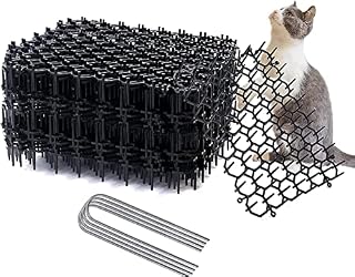 12pcs Cat Scat Mat with Spikes Prickle Strip Dig Stopper, 15.5cm*20 cm Scat Mats, Anti Cat Indoor Cat Deterrent Outdoor Mat for Garden
