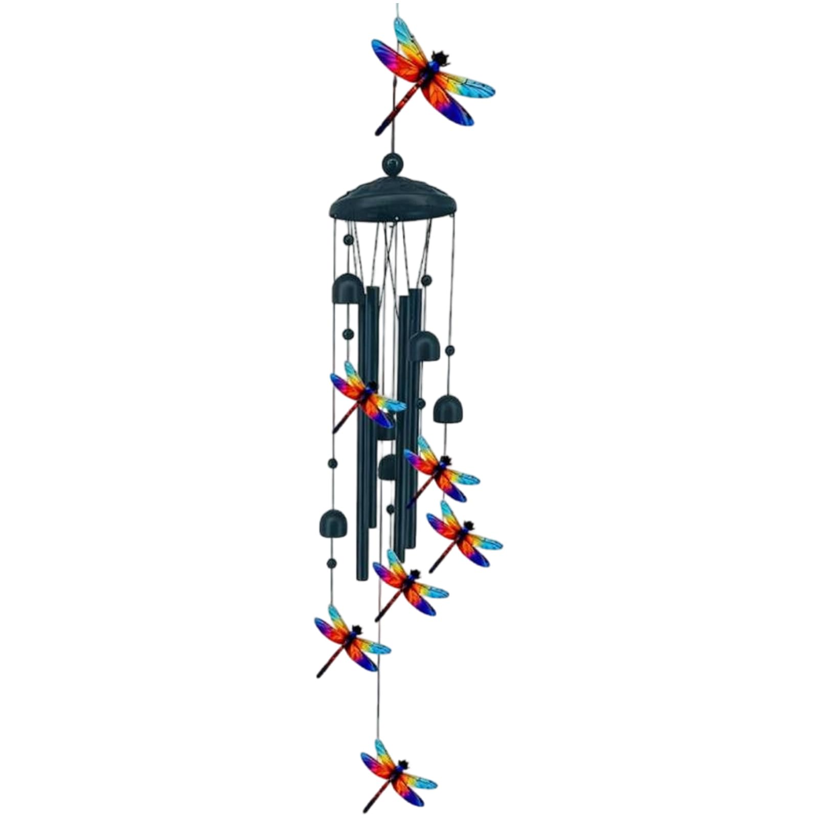 36.22 Inch Vintage Painted Animal Wind Chime with Bells (C)