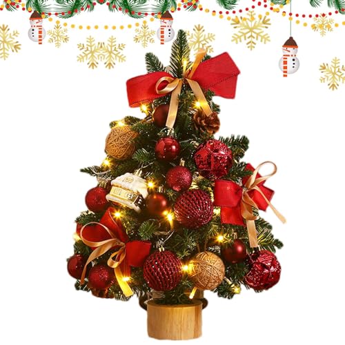 Árbol de navidad de mesa con luces LED para decoración de interiores 2
