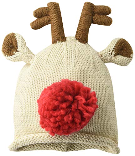 Mud pie baby boy reindeer knit hat, brown, 06-18 months