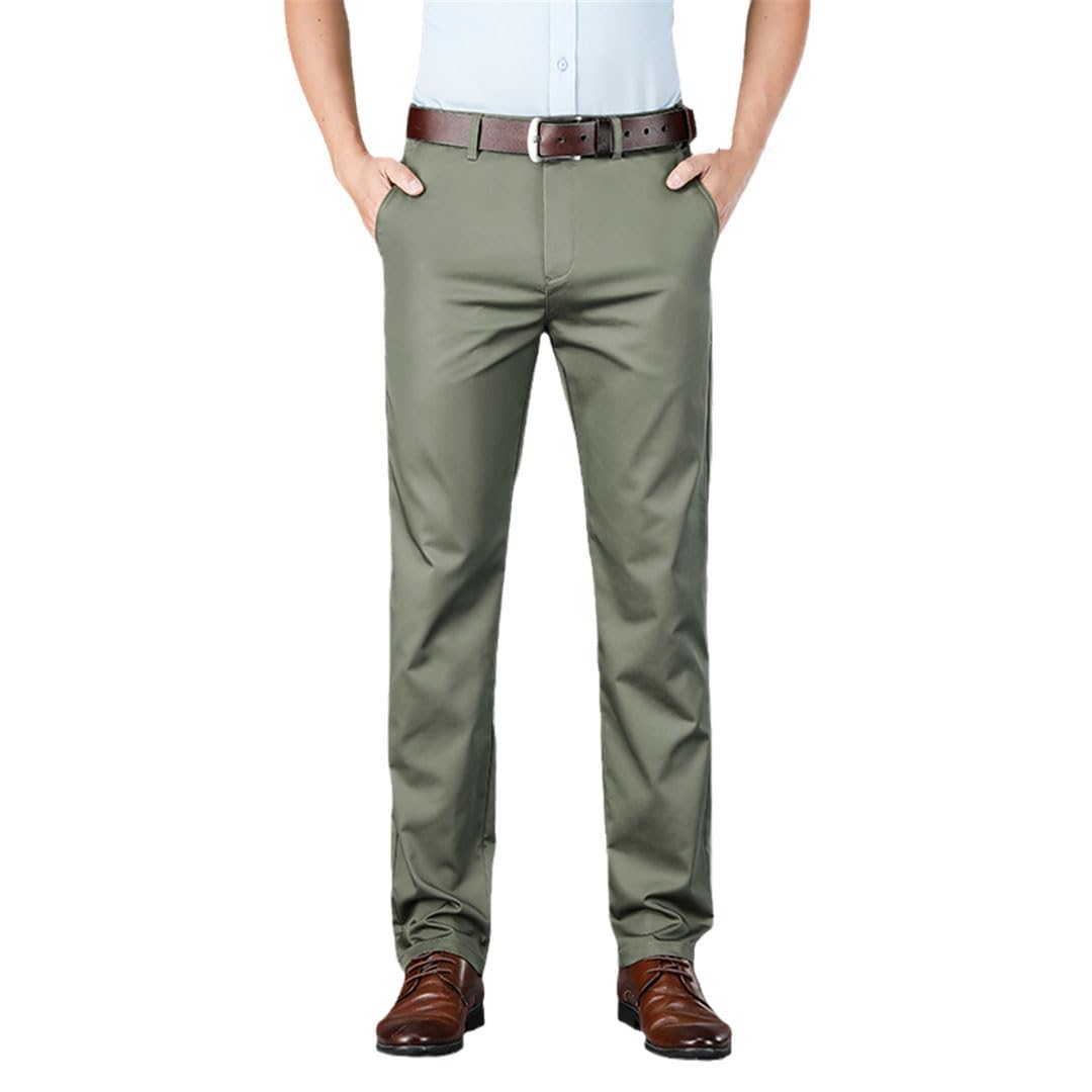 Vogrtcc Pantaloni da Abito Dritti da Uomo Pantaloni Sottili da Lavoro