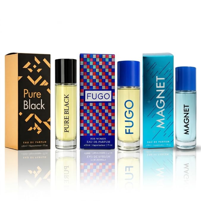 French Factor Body Perfume for Man Combo Pack of 3 (Pure Black + Fugo + Magnet) | Sandalwood Signature Perfume for Man | Long Lasting Scent for Men | 30ml Each-picture-19