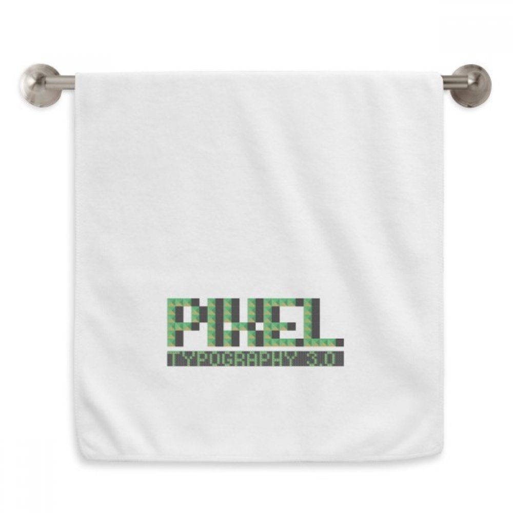 Serviettes moelleuses 13x29 pouces Pihel Typographie 3.0 Pixel Diadème blanc