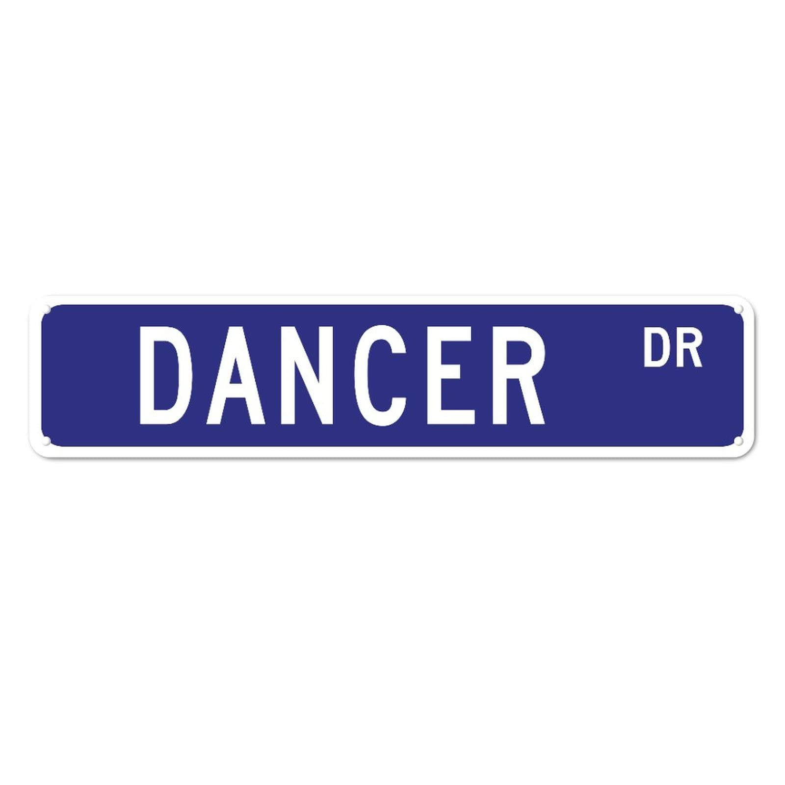 DTHNKL Metal Sign Dancer Rd Vintage Retro Tin Art Plaque Aluminum for Home Kitchen Bathroom Club Wall Yard Coffee Decor 4x16 Inch