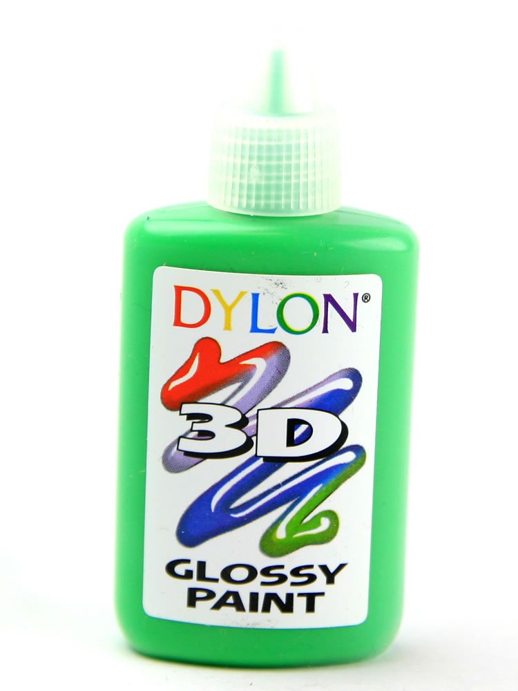 Dylon 3D Fabric Paint Colour Fun Effects Glossy Green - 25ml Bottle