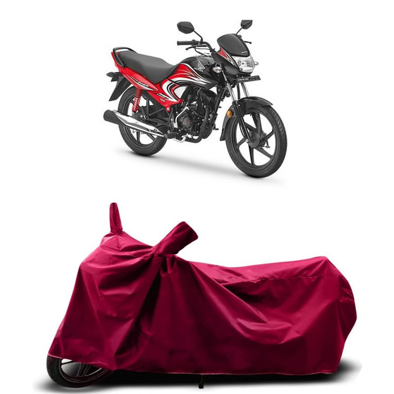Image of DUFFEL-Two Wheeler Bike Body Cover Compatible for Dream Yuga Heat Protectio /UV-Rays /Birds Dropping /DustProof /Waterproof Indoor Outdoor and Parking Full Body Protection All Variants [MAHROON]