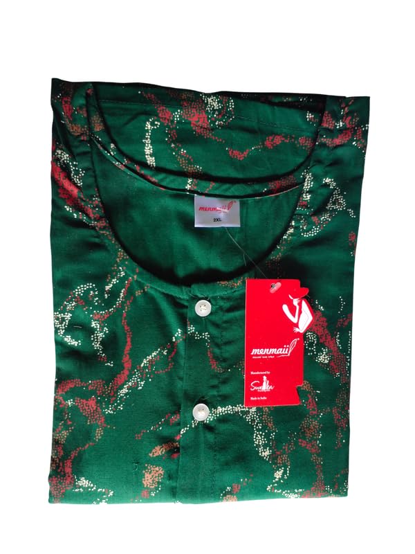 Image of MENMAII Women's [L-4XL] Full Open /Front Buttoned [a Kind of Adaptive Clothing] Multipurpose Nighty for Maternity /Pregnancy /Elderly /Patient /Feeding /Hospital Purpose Nighty Calf Length