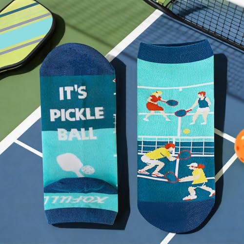 Image of KOFULL Pickleball Socks,Gifts for Pickleball Lovers, Pickleball Accessories Women Men, Ankle Socks for Women Tennis Golf