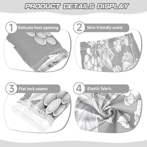 Bolaz Toddler Girls Leggings Printed Yoga Pants Leggings Grape Gray Background for Kids3