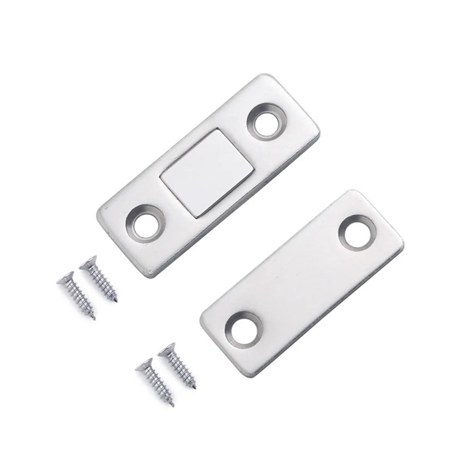 Ppqiru Silver No Stickers 10Pcs/Set Hidden Door Closer Magnetic For Cupboards