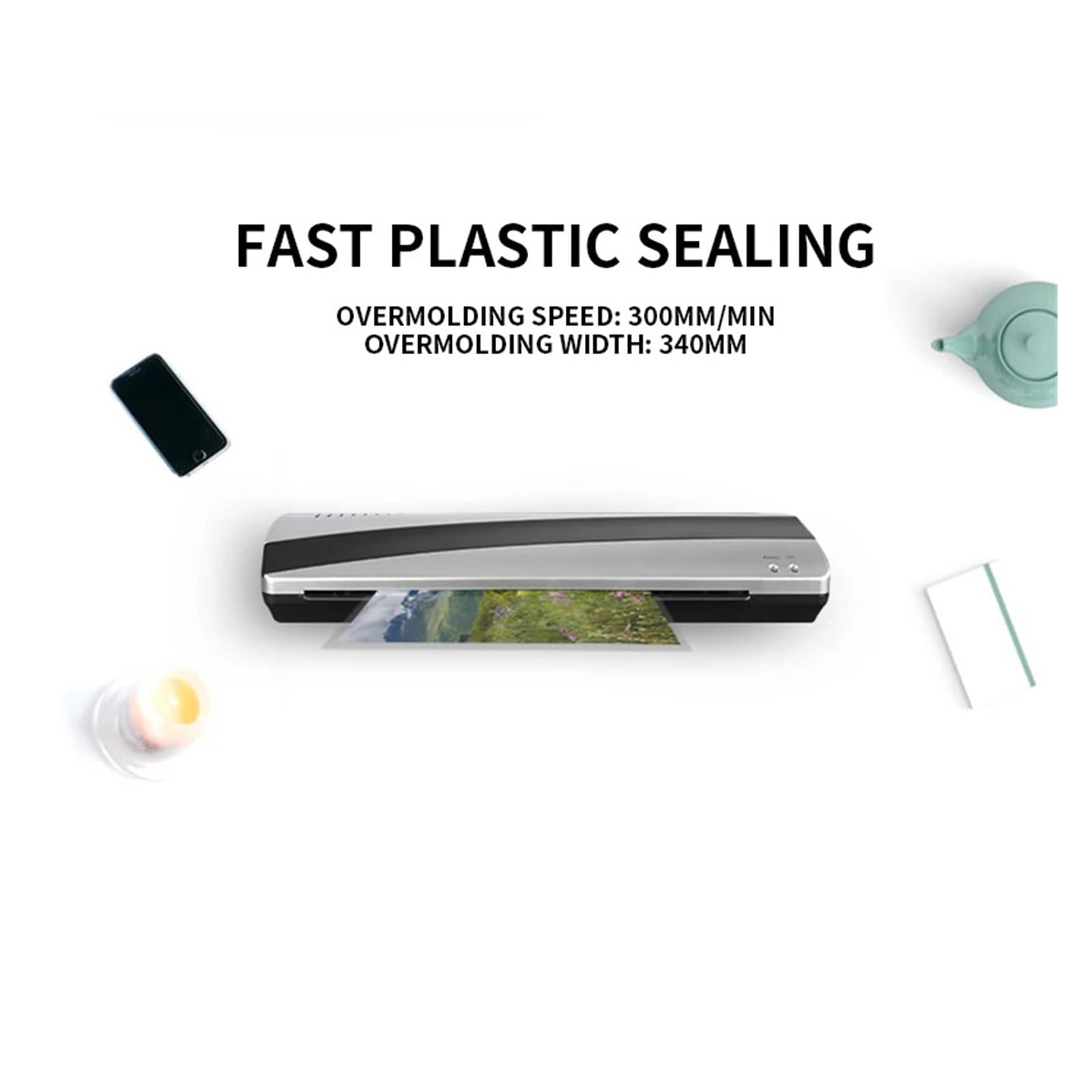 U-340S Macchina sigillatrice for plastica for uso domestico Piccola macchina for laminazione di foto Foto for ufficio Macchina for laminazione a freddo di foto 300 mm/min Per ufficio, scuola