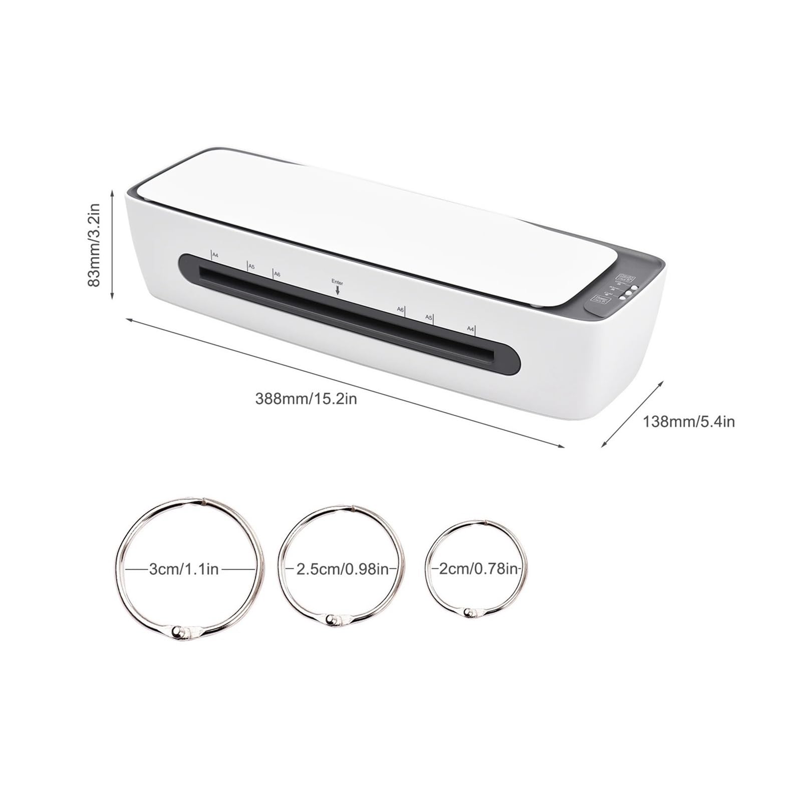 Plastificatrice A4, SL688 Set di Macchine plastificatrici da Tavolo Formato A4 Laminazione Multifunzionale a Caldo e Freddo a 2 Rotoli Larghezza Massima 9 Pollici per casa e Ufficio Scuola