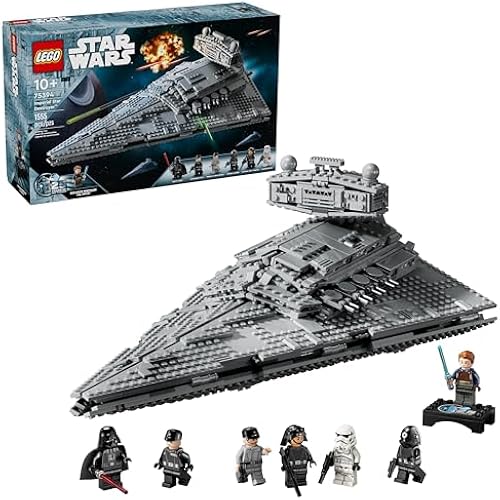 LEGO Star Wars Imperial Star Destroyer Building Toy - Build & Display Set for Boys & Girls, Ages 10+ - Gift for Birthdays - Star Wars Darth Vader & 6 Minifigure Toys - 75394
