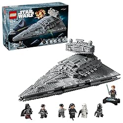 LEGO Star Wars buildable toy starship playset for kids – Build a detailed and playful brick built version of the Imperial Star Destroyer and recreate iconic scenes from Star Wars: A New Hope 7 LEGO Star Wars minifigures – Including Darth Vader, Comma...