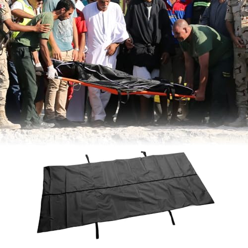 Leichensäcke für Menschen, Leichentasche Cadaver Bag Leichen-Aufbewahrungstasche 4 Seitengriffe Reißverschluss in der Mitte Notfall-Kadaver Auslaufsicher Leichenhalle (210 * 75CM)