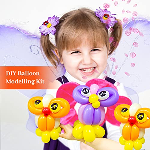 Image of Long Orange 260 Balloons Kit for Kids Party Decor, Bright Orange Long Balloons Twisting Animals Pack Thicken Latex for Halloween Orange Balloon Arch Party Decor.