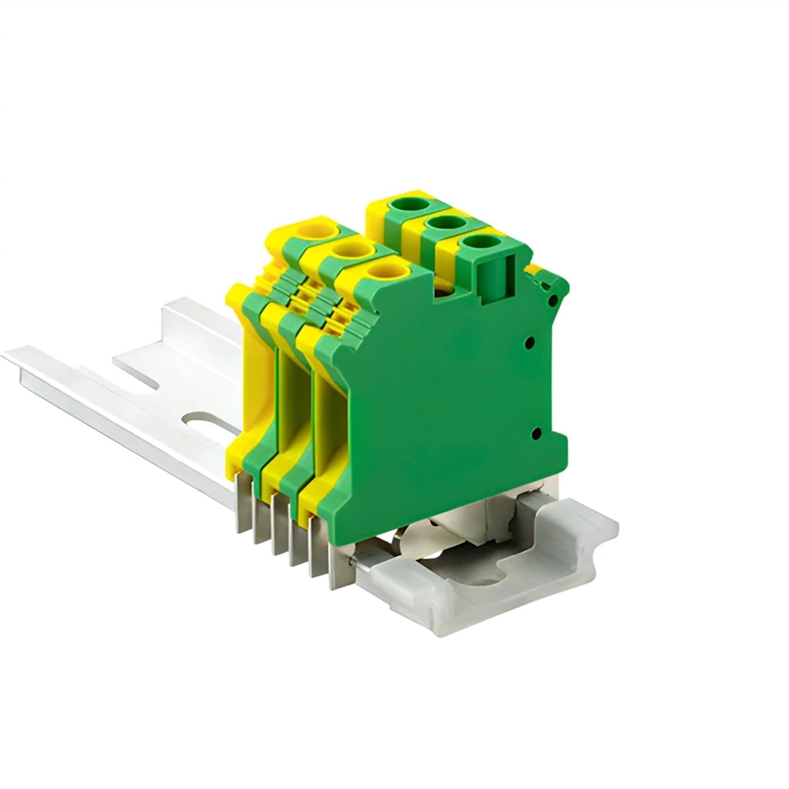 Bloques de terminales de carril Din PE, 10 Uds., USLKG-6N, conector de clase Universal de tierra, Conductor de cable de tornillo USLKG6