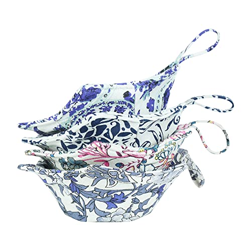 Mhttec Bowl Cozy L Polka Dot Red Bundle With L Blue And White2 Microwave Safe Cloth Soup Bowl Holders Cotton Hot Bowl Cozy Huggers For Cold Food 6 Inches Bowls #TOP4