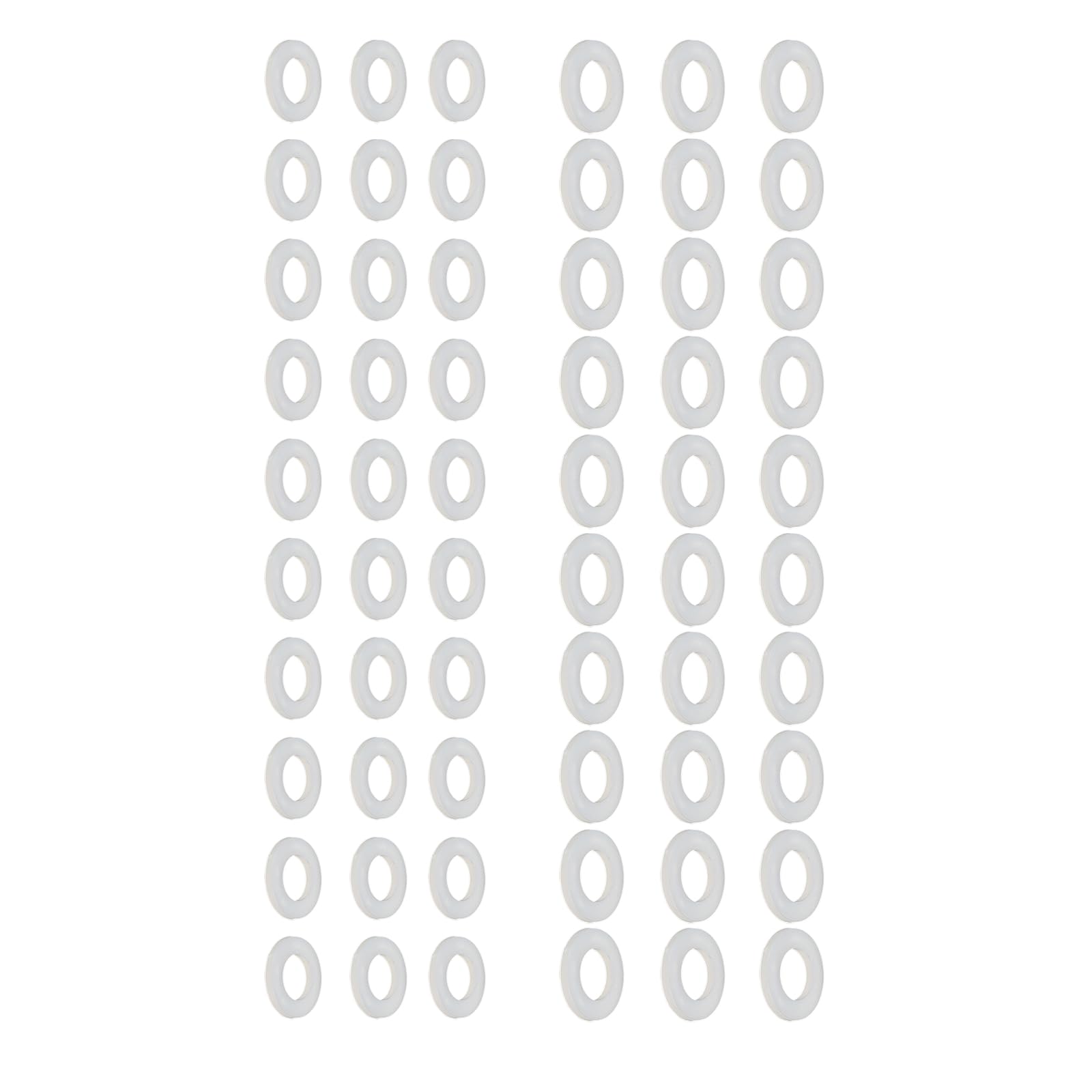 60Pieces Nylon Shims Nylon Spacers Washers White Resistant for Electronics and Engineering Tasks Mechanical Repair Accessories