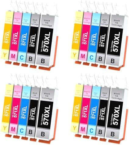 20 Cartucce Compatibili Con Canon PGI-570 CLI-571 Per Pixma MG5700 MG5750 MG5751 MG5752 MG5753 MG6800 MG6850 MG6851 MG6852 MG6853 TS5000 TS50 51 TS5. 053 TS5055 TS6050 TS6051 TS6052 - Foto 11