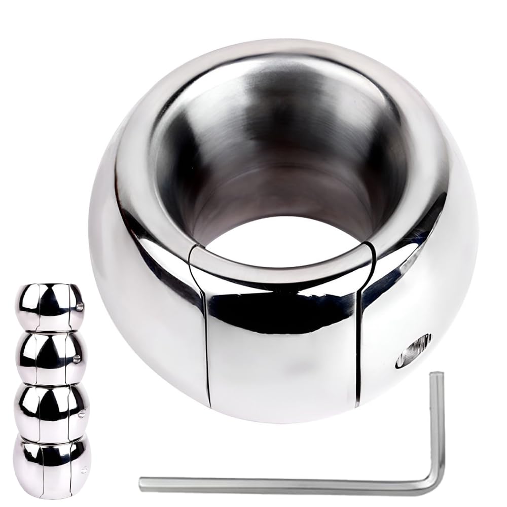 Dick Groß Penisring Edelstahl Hodenringe Ballstretcher Hodensack Heavy Anhänger Hodenring Hodenstrecker Für Männer Penis Hoden Bondage Stretch Erotik Sex Toys für Mann (Höhe: 55mm (Ø: 34mm)