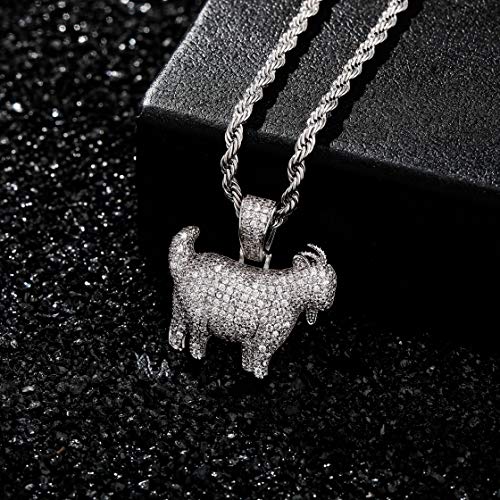 TOPGRILLZ Goat Chain Gold Necklace for Men Eagle Chain Rope Iced out Cubic Zirconia 14K Gold Plated Stainless Steel Necklace 24" Birthday Gifts - Image 5